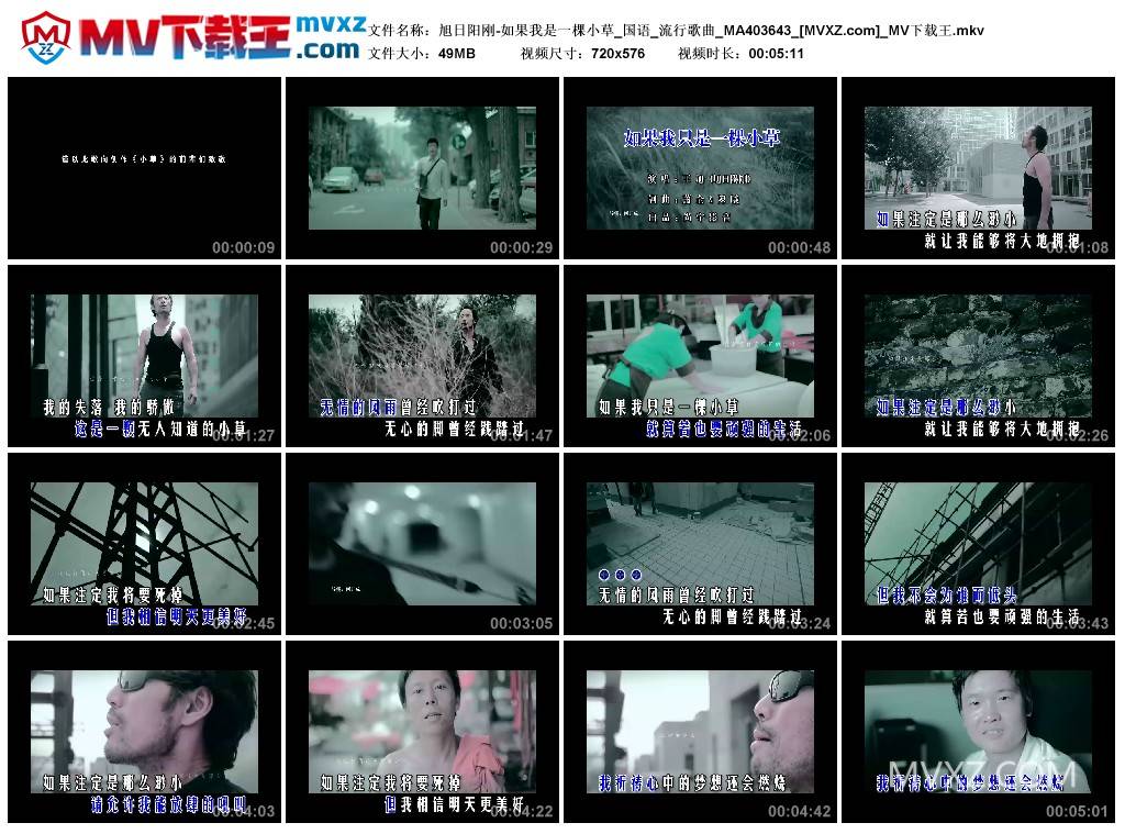 旭日阳刚-如果我是一棵小草_国语_流行歌曲_MA403643